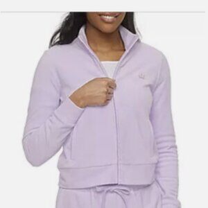Juicy By Juicy Couture Terrycloth Classic Track Jacket, Lilac Sky, Size XS